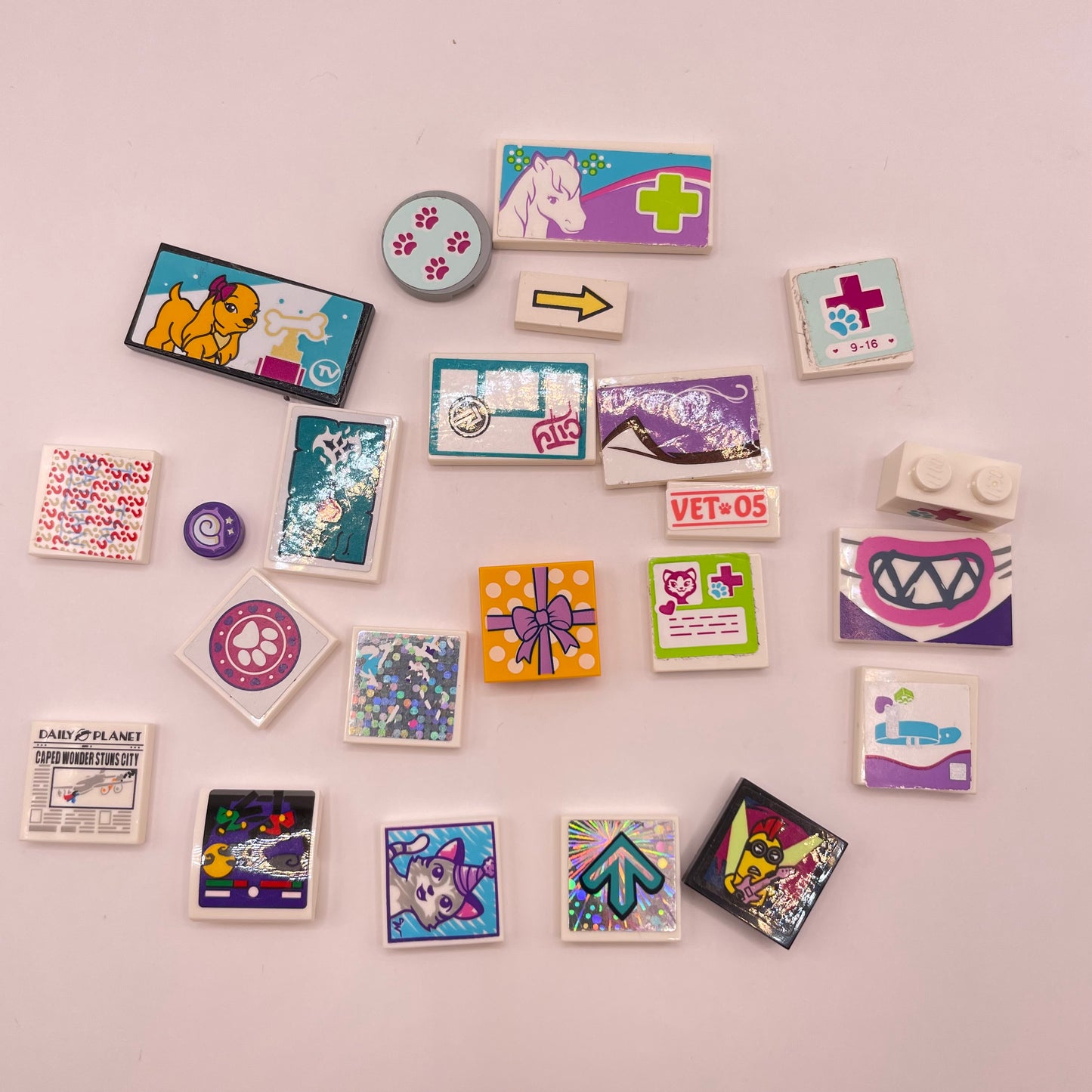 LEGO Prints and Stickers, Friends, Vet, Animals, Mixed Pieces, Mixed Colours, 23,Pieces