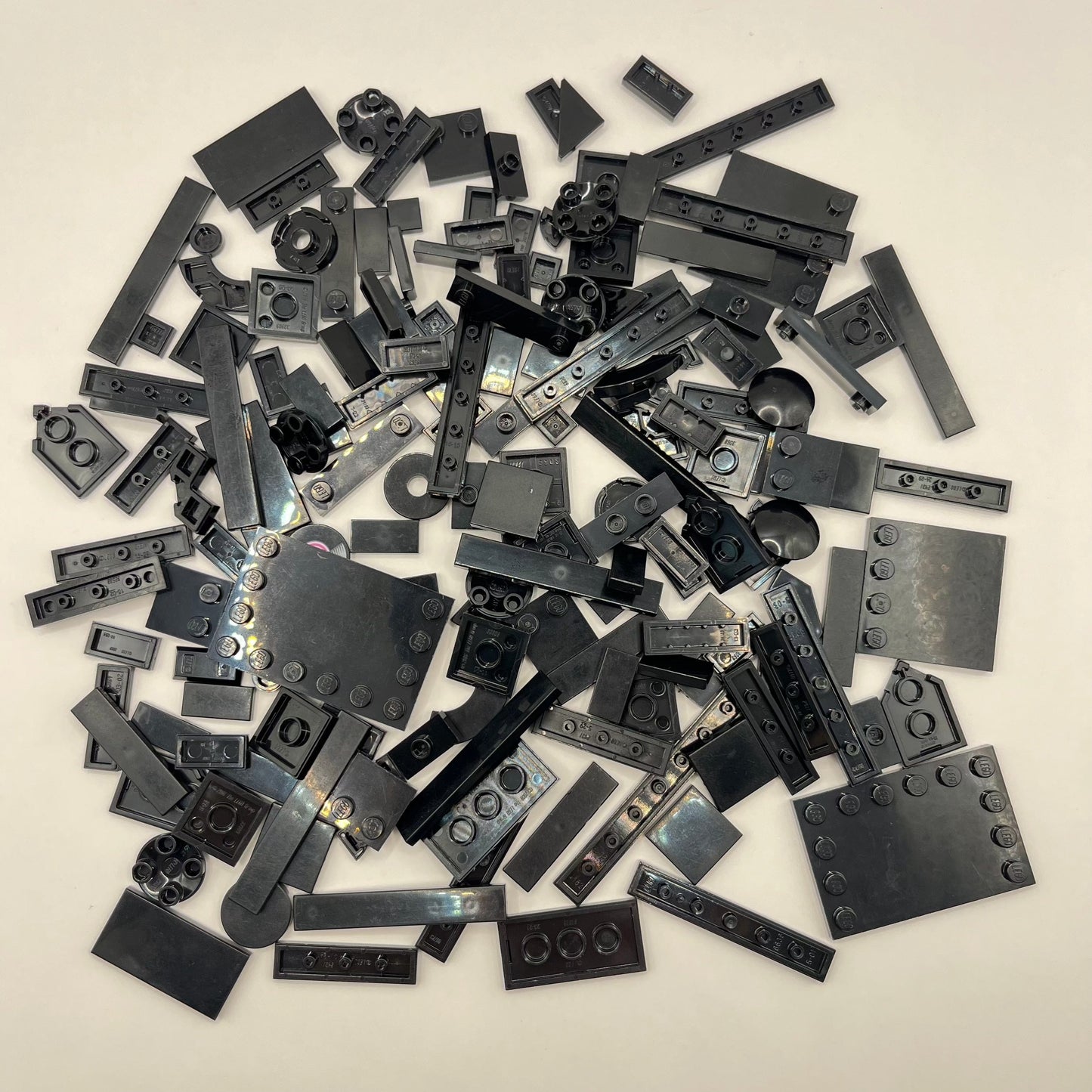 LEGO Black, Tiles, Modified Plates, Approx. 75g