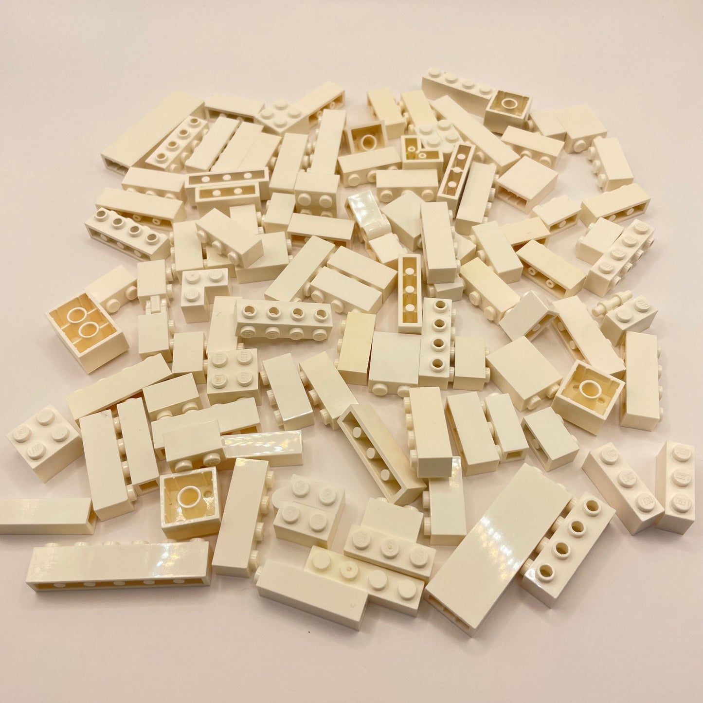 LEGO Bricks 1x Wide, White, Approx. 135g