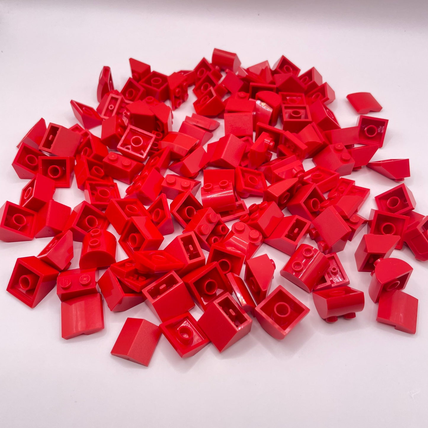 LEGO Red, 2x Wide, Slopes, Approx. 110g