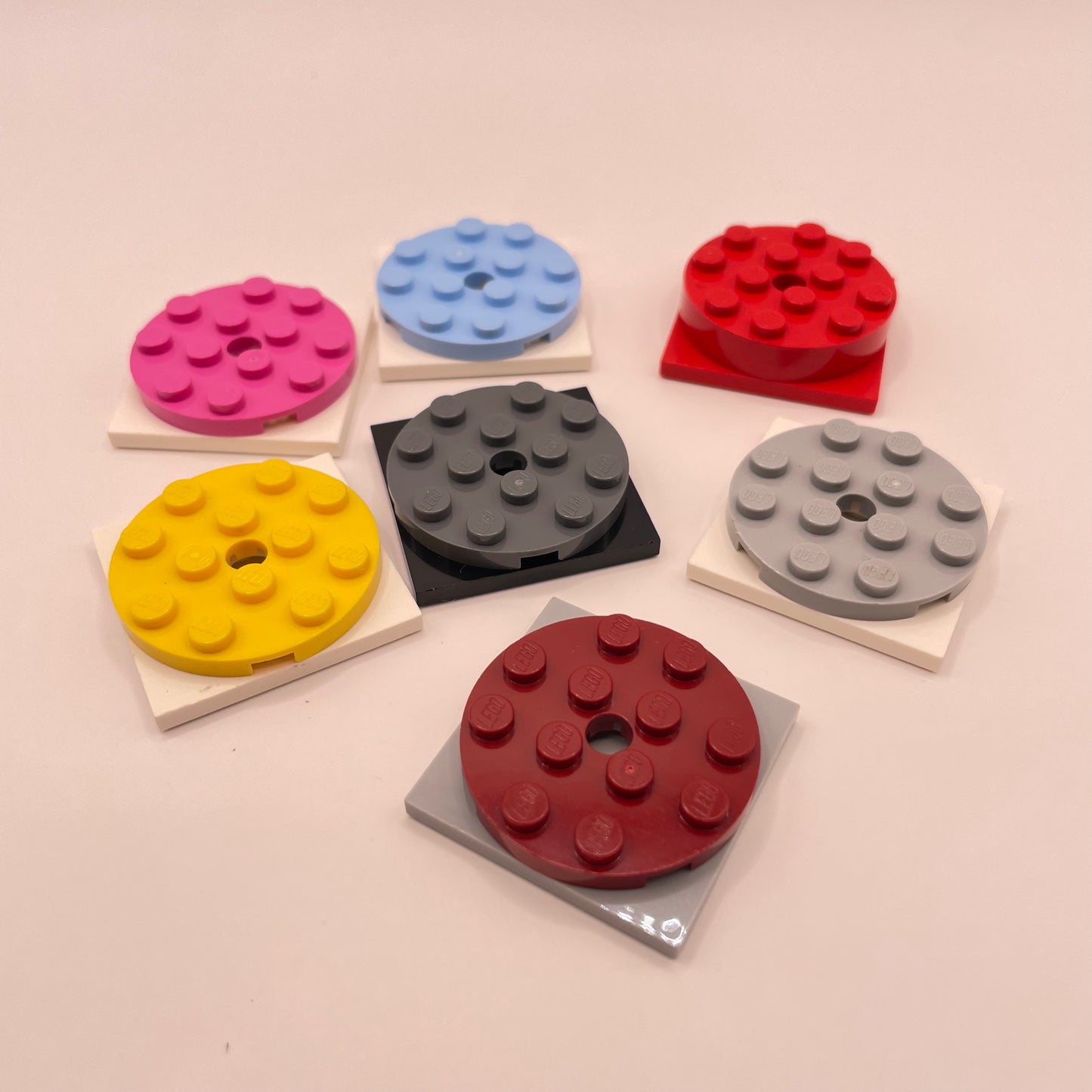 LEGO Plate Turntables, Colourful, 7 pieces