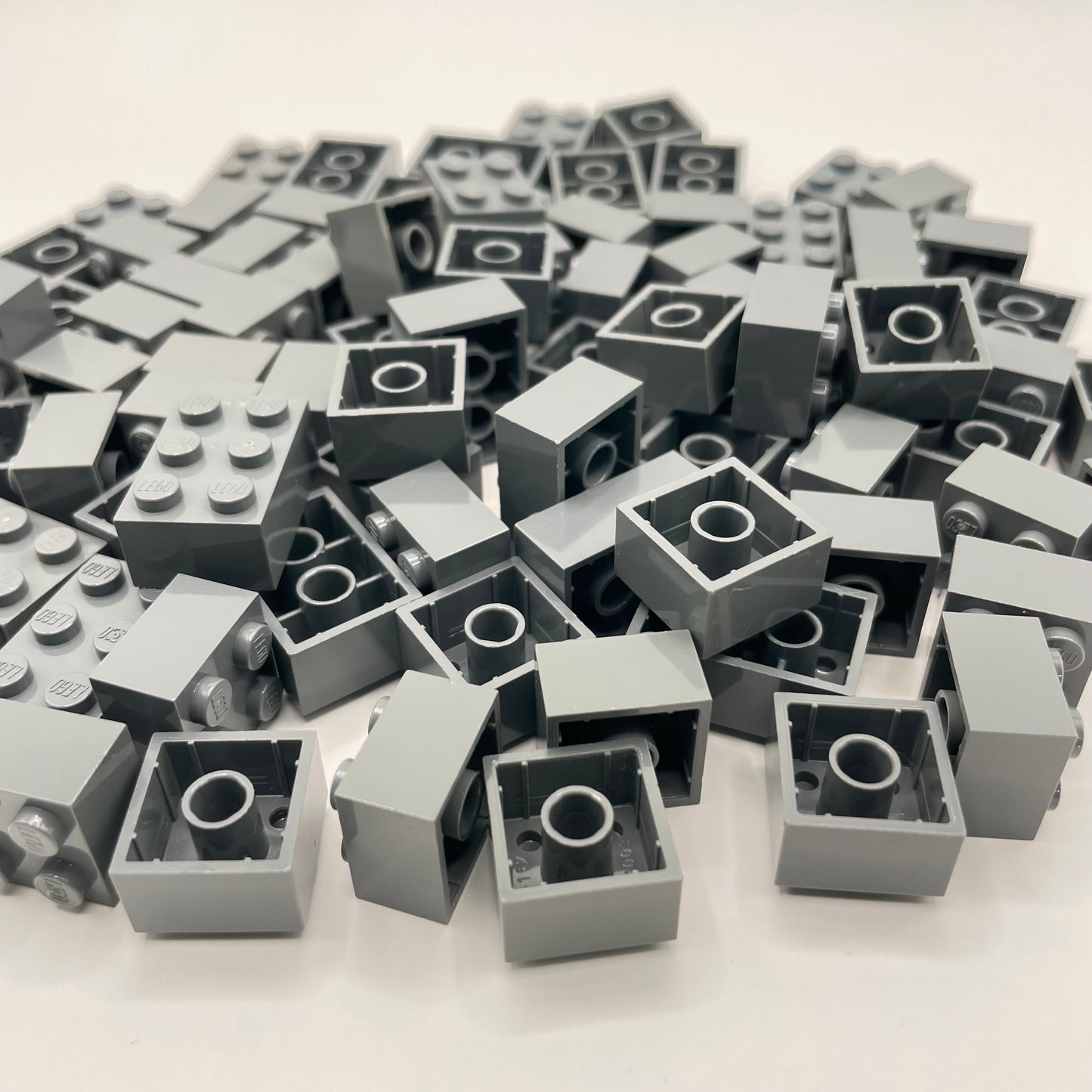 LEGO Bricks 2x Wide, Short, Dark Bluish Grey, Approx. 110g