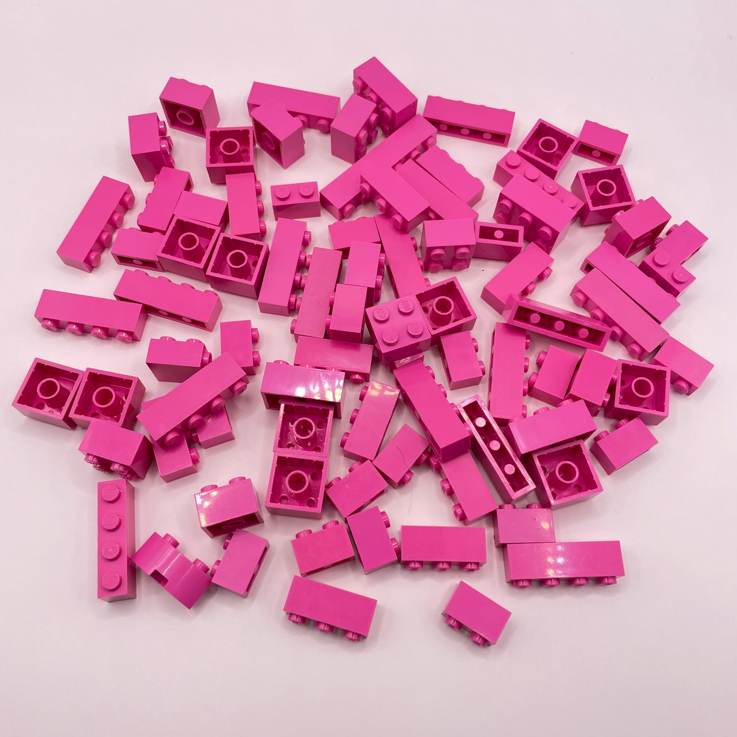 LEGO Bricks, Dark Pink, Approx. 100g