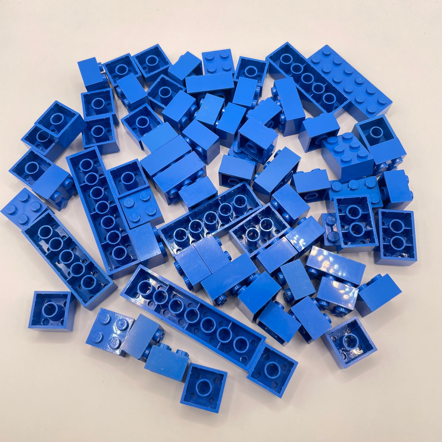 LEGO Bricks, 2x Wide, Blue, Approx. 105g