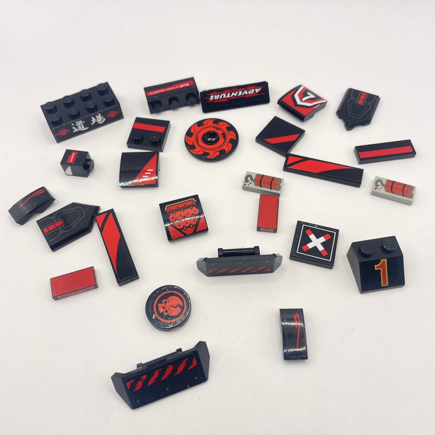 LEGO Prints and Stickers, Black and Red, 25 Pieces