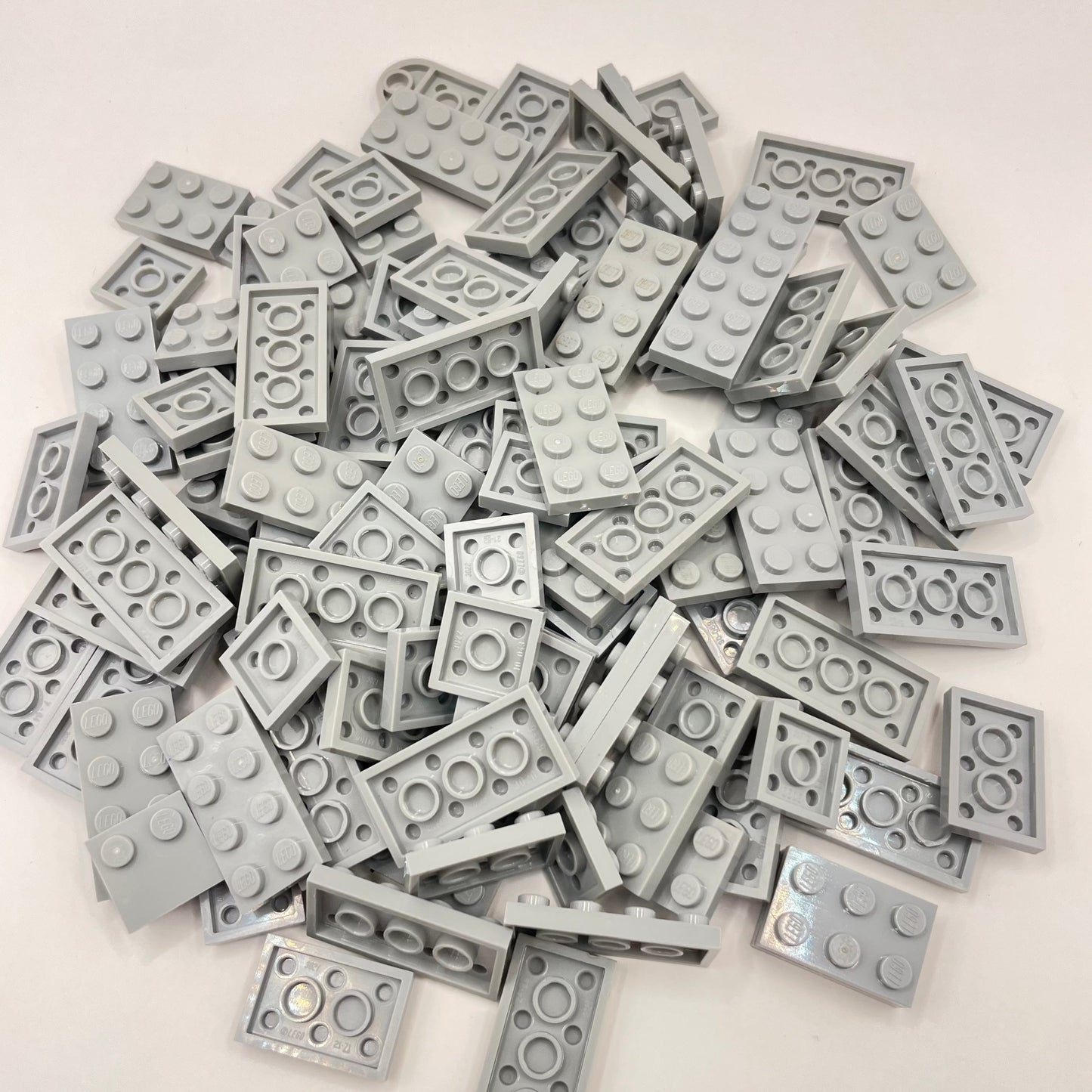 LEGO Small Plates 2x Wide, Light Bluish Grey, Approx. 100g