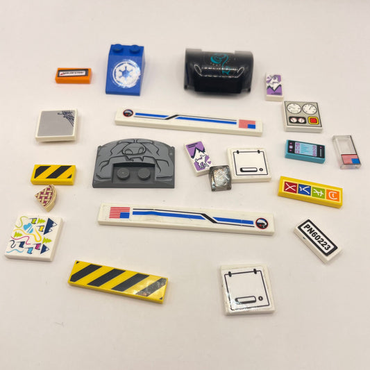 LEGO Prints and Stickers, Mixed Small Pieces, 20 Pieces