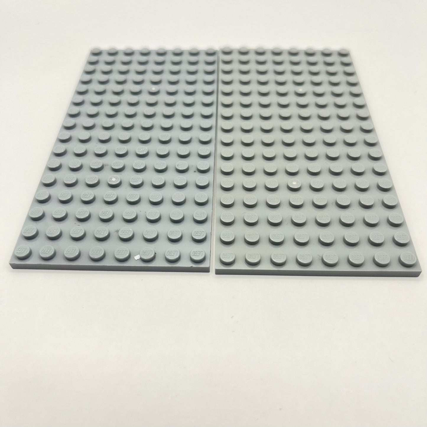 LEGO 8x16 Plates, Light Bluish Grey, 2 Pieces,
