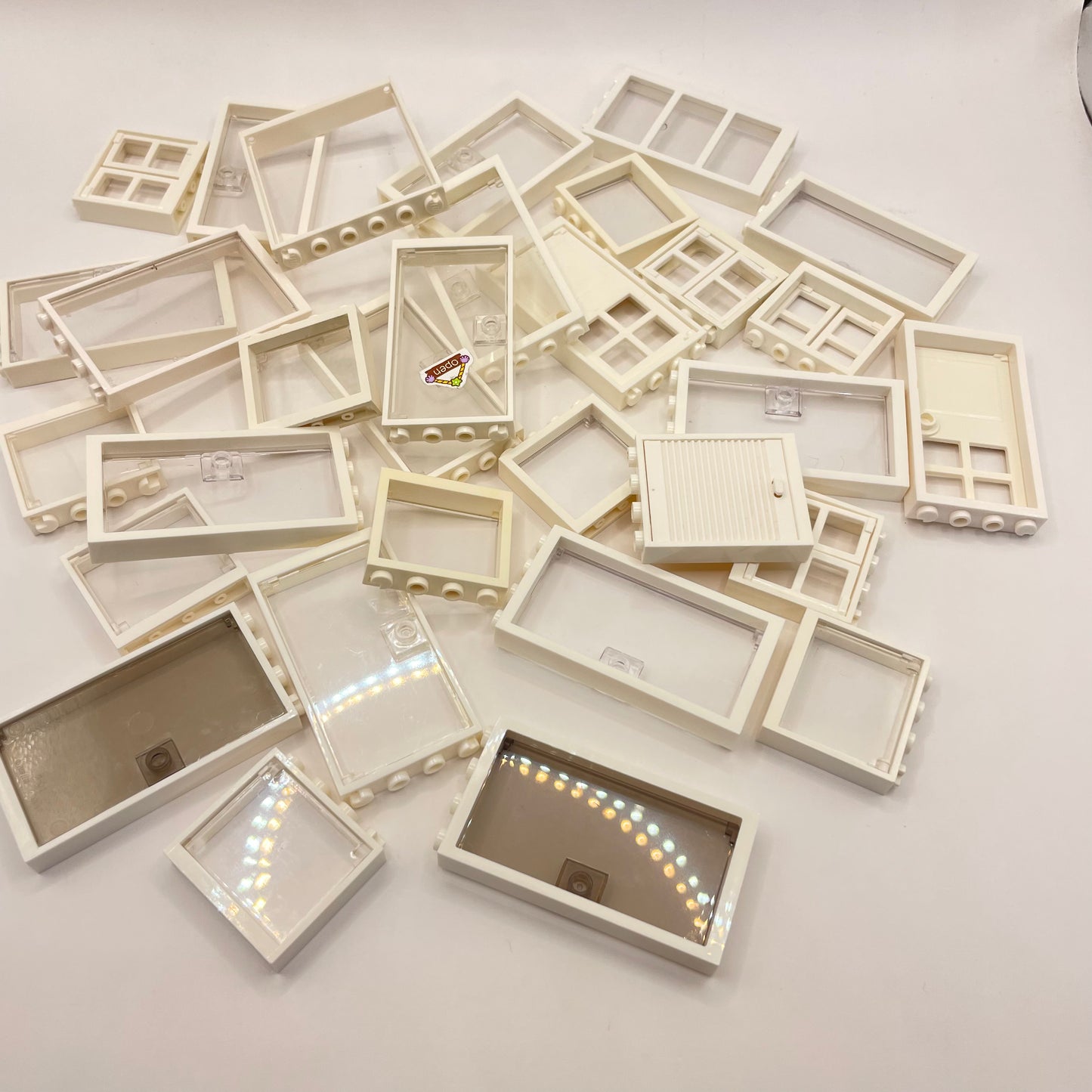 LEGO White Windows and Doors, Building, Approx. 140g