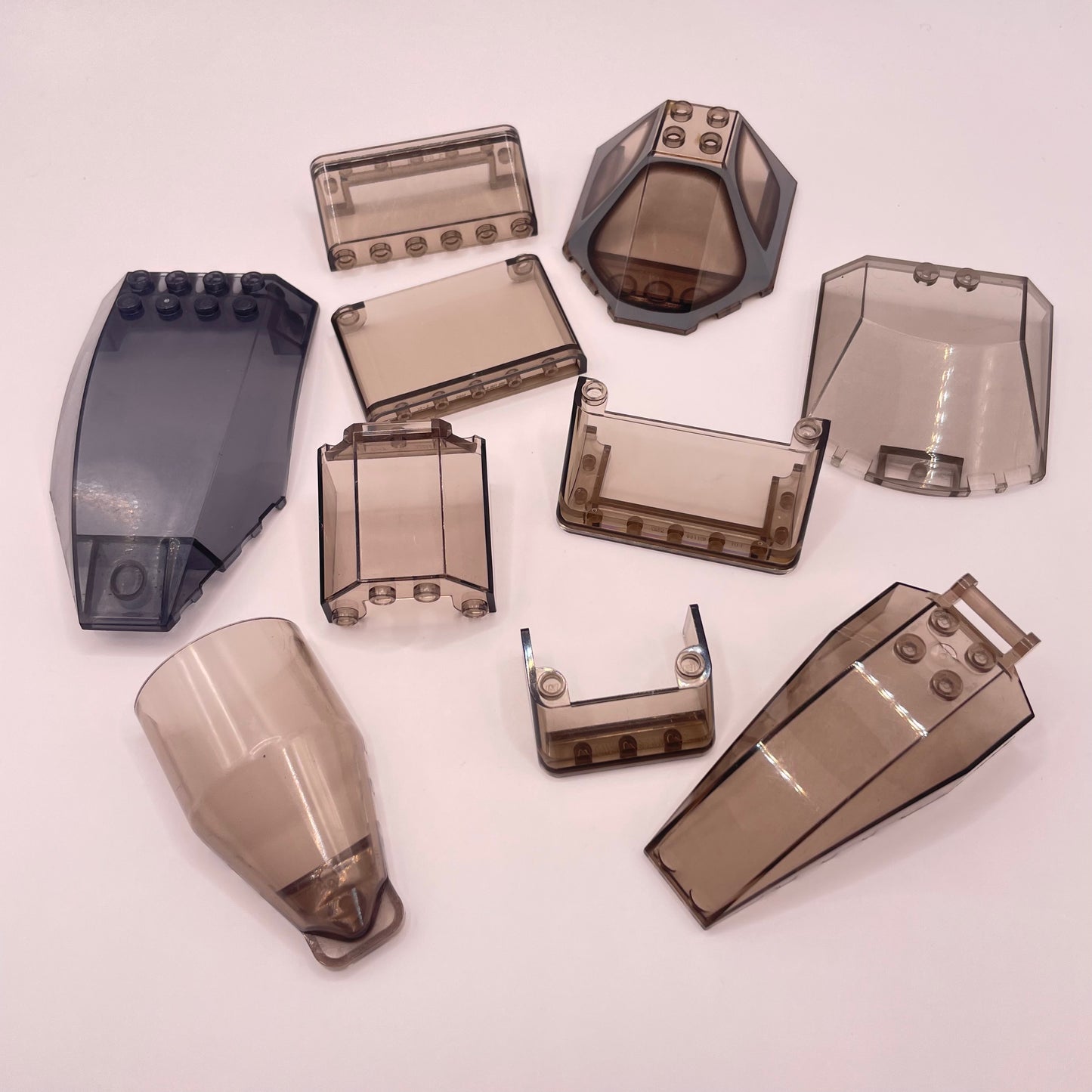LEGO Windscreens, Cockpits, Transparent, 10 Pieces