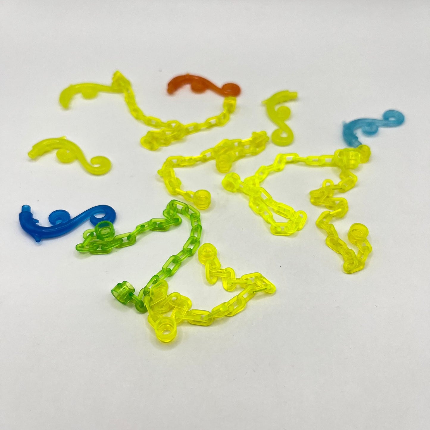 LEGO Transparent Chains / Swirls, Mixed Pieces, 12 Pieces