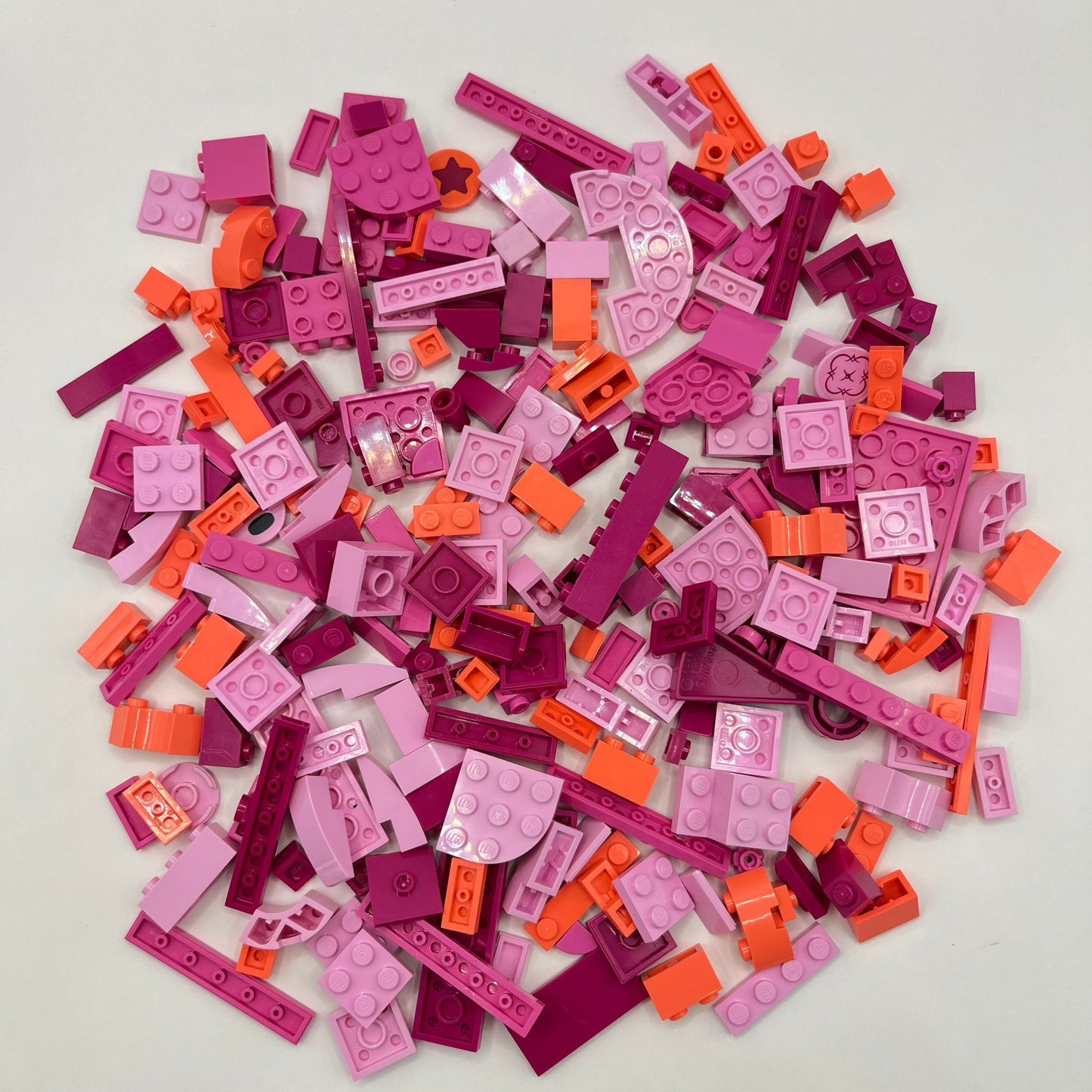 LEGO Pink Shades, Mixed Bricks, Approx. 130g