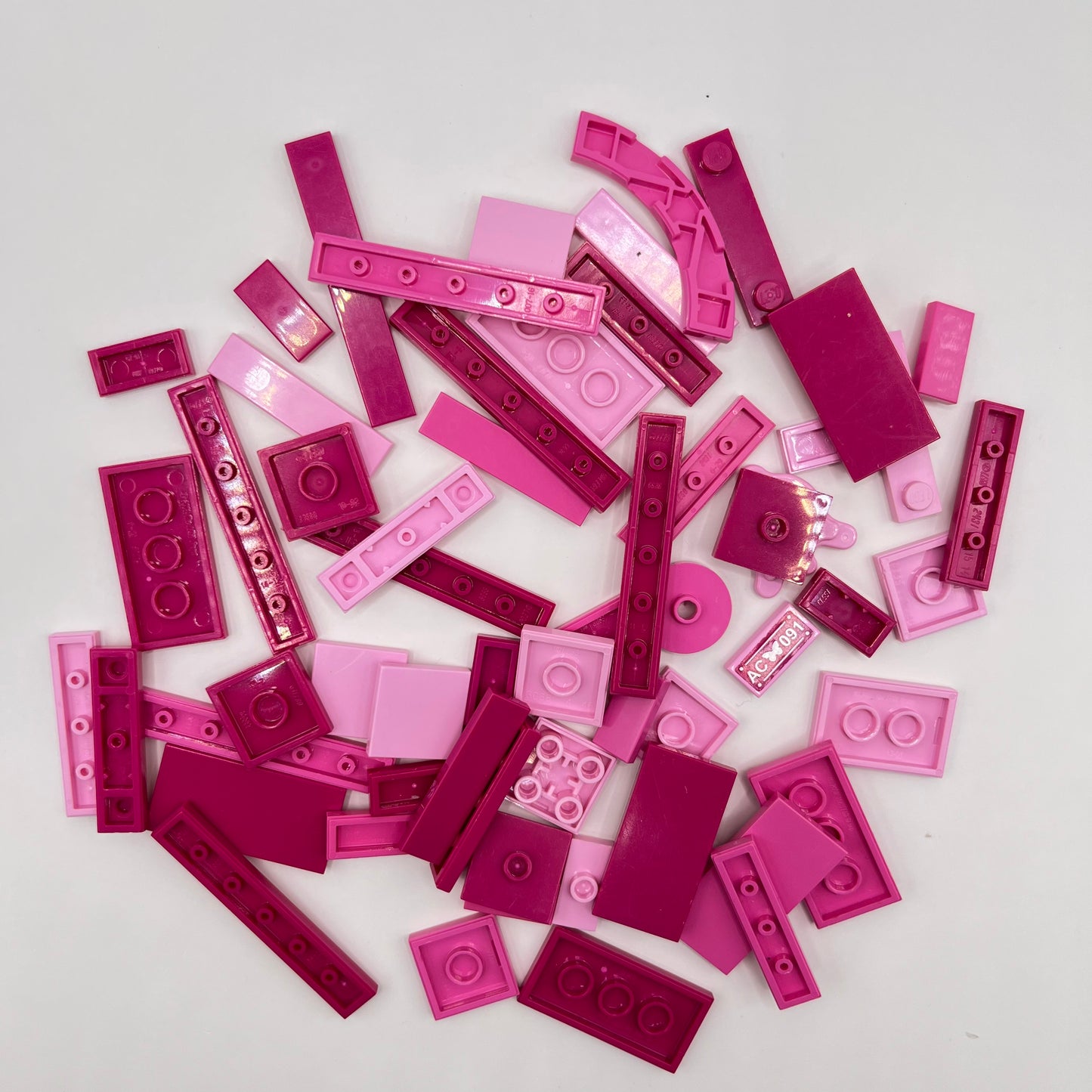 LEGO Mixed Pink, Tiles, Approx. 30g