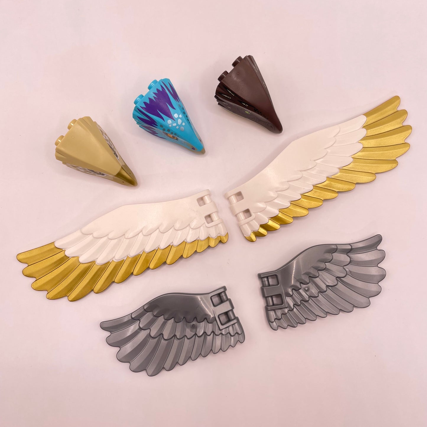 LEGO Birds Heads and Wings, Mixed Colours, Elves, Animals, 7 Pieces