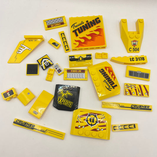 LEGO Prints and Stickers, Yellow Vehicles, 30 Pieces