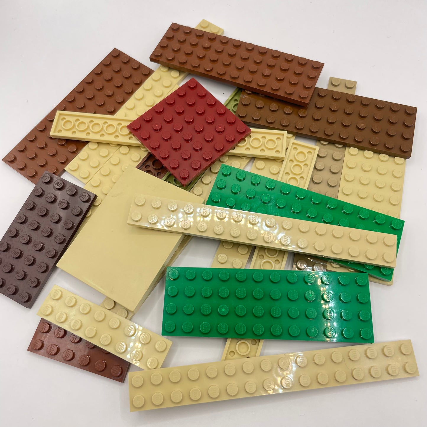 LEGO Plates, Earth Tones, Approx. 100g
