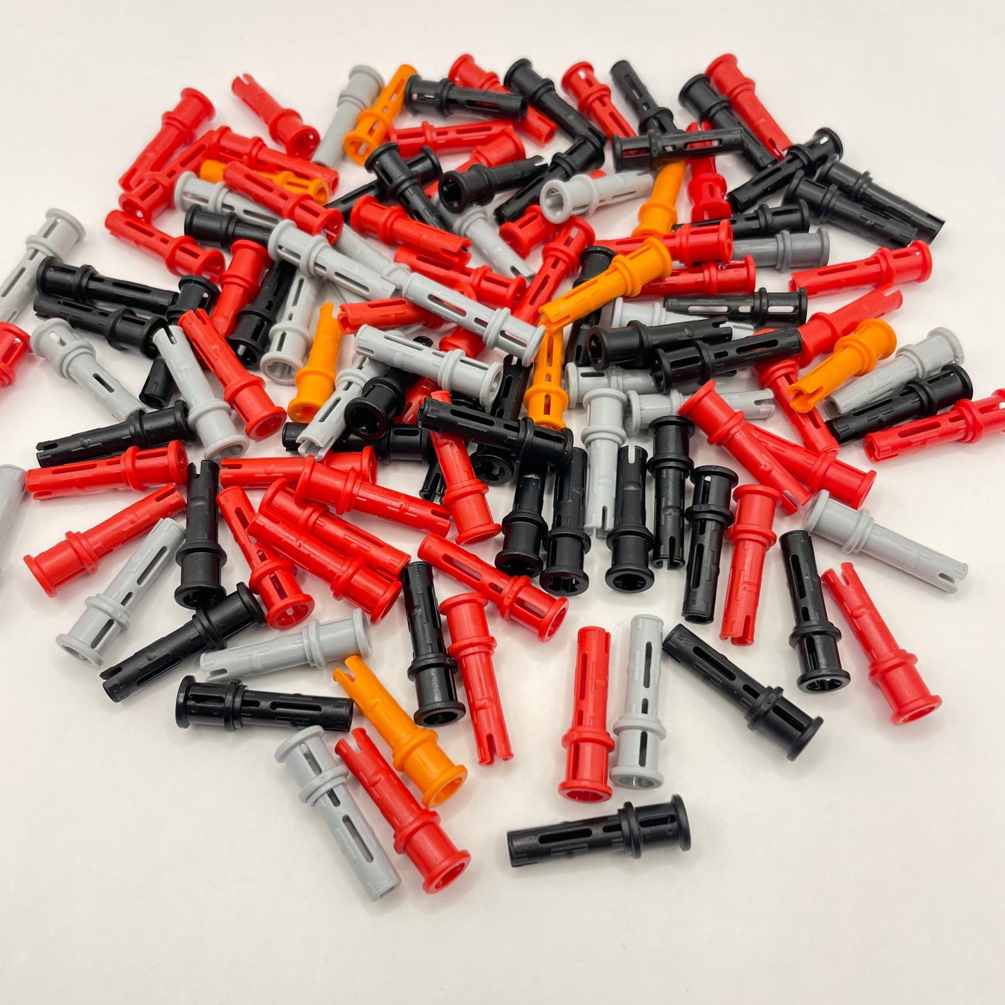 LEGO Pin 3L with Friction Ridges and Stop Bush, Technic, Mixed Colours, 110 Pieces