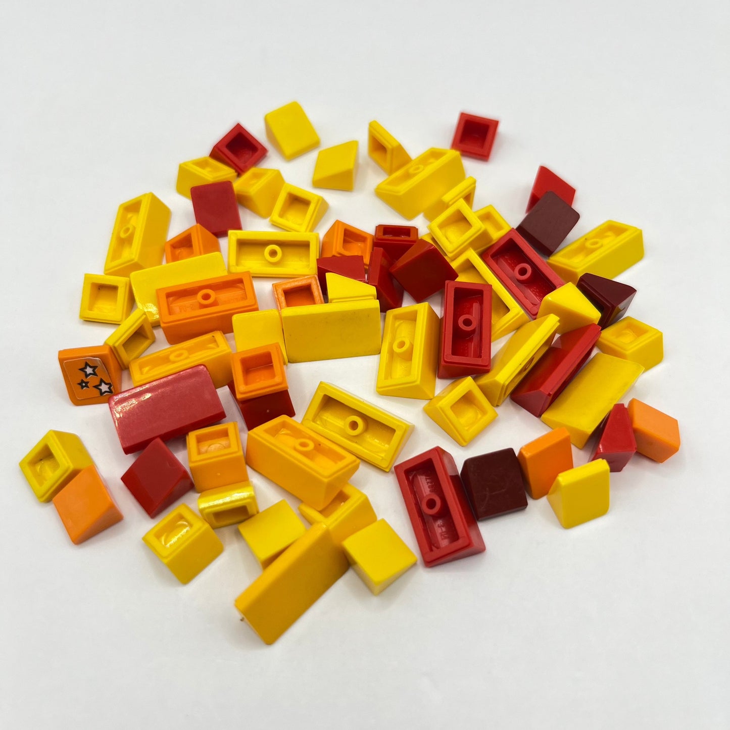 LEGO Sunset Blend, 1x1x2/3 Slope 30, 60 Pieces, Cheese Decoration