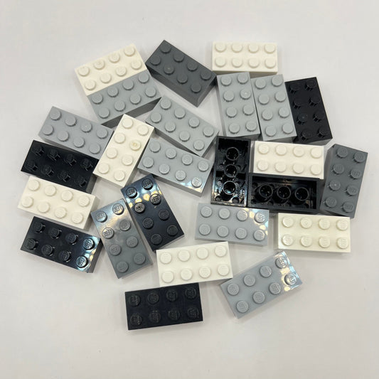 LEGO 2 x 4 Bricks, Monochrome, 25 Pieces
