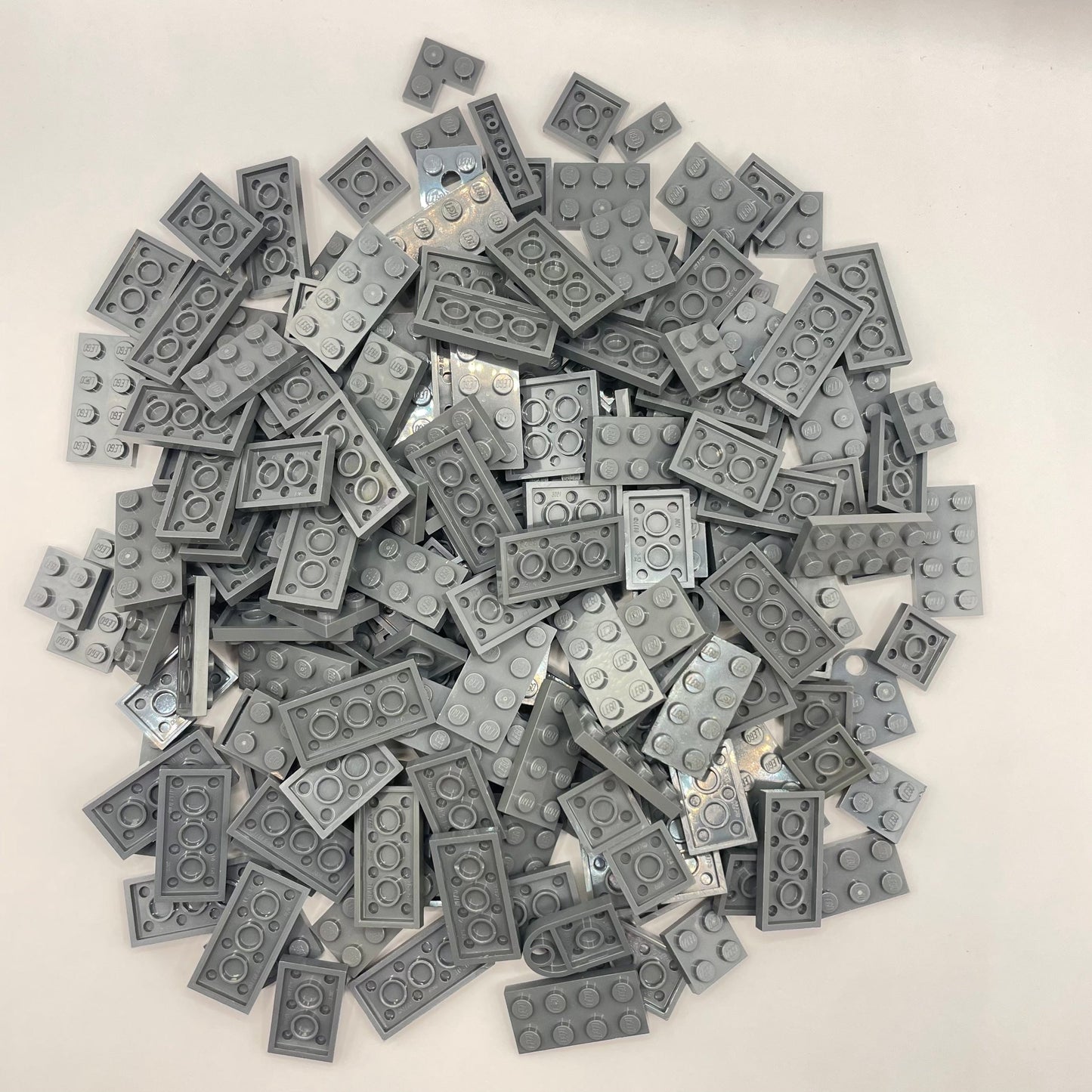 LEGO Plates 2x Wide, Dark Bluish Grey, Approx. 170g