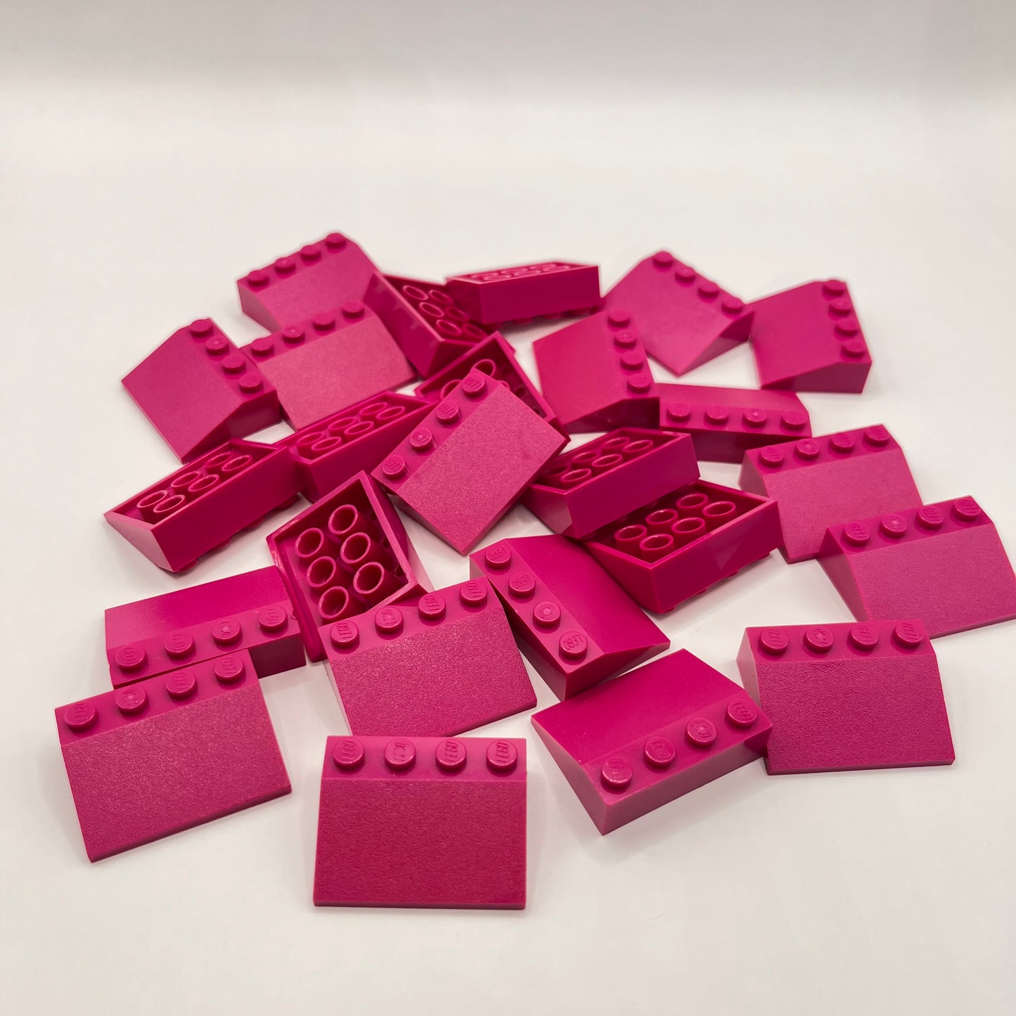 LEGO Slopes, 4x Wide, Magenta, 25 Pieces
