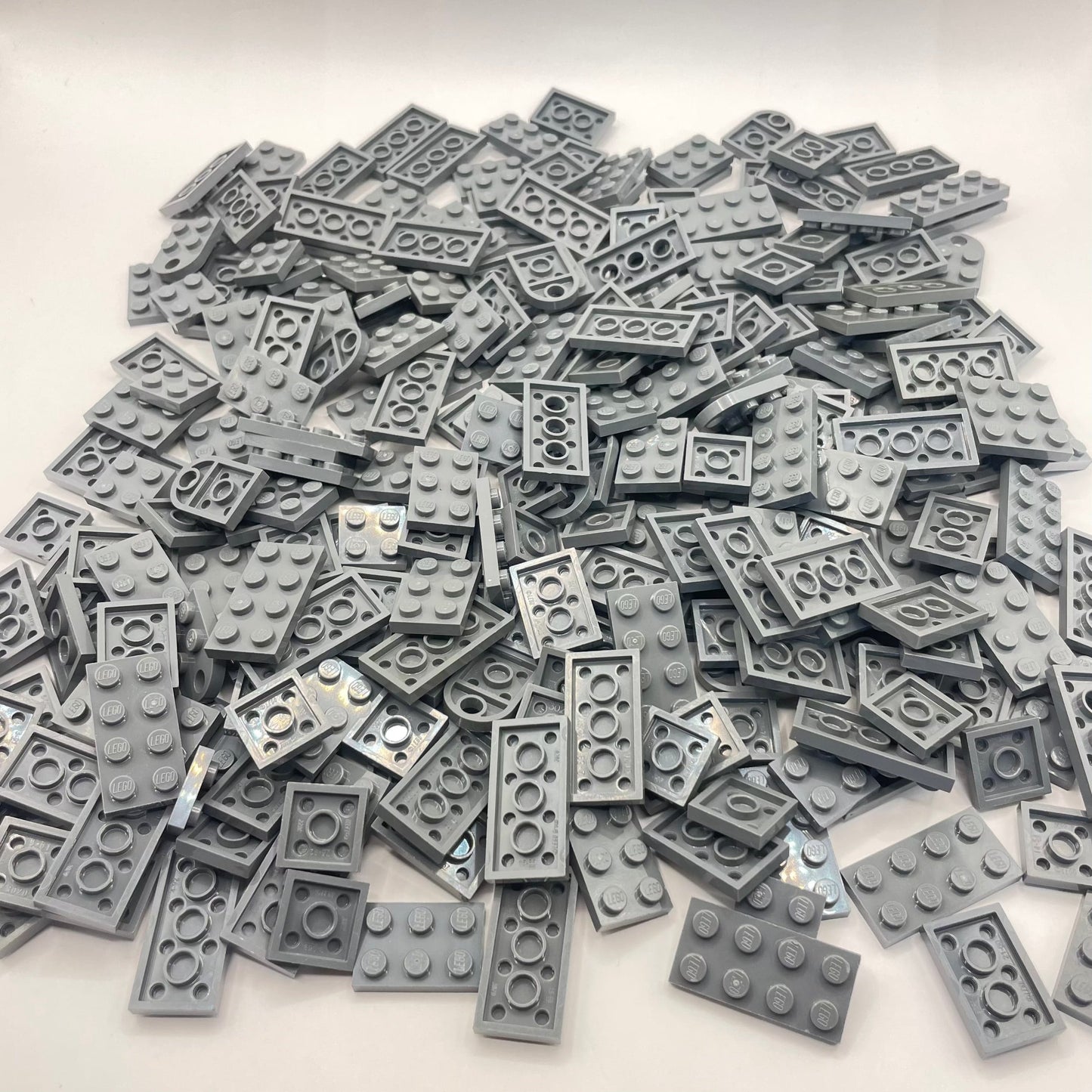 LEGO Small Plates 2x Wide, Dark Bluish Grey, Approx. 230g