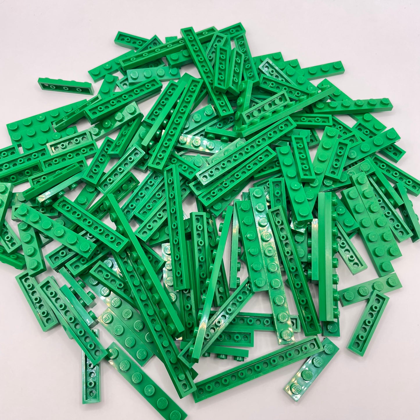 LEGO Plates, 1x Wide, Green, Approx. 130g