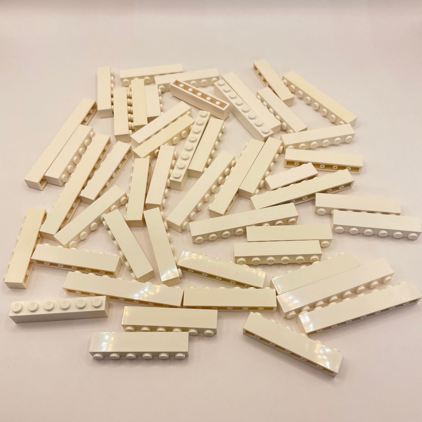 LEGO Bricks 1x Wide, White, Approx. 125g