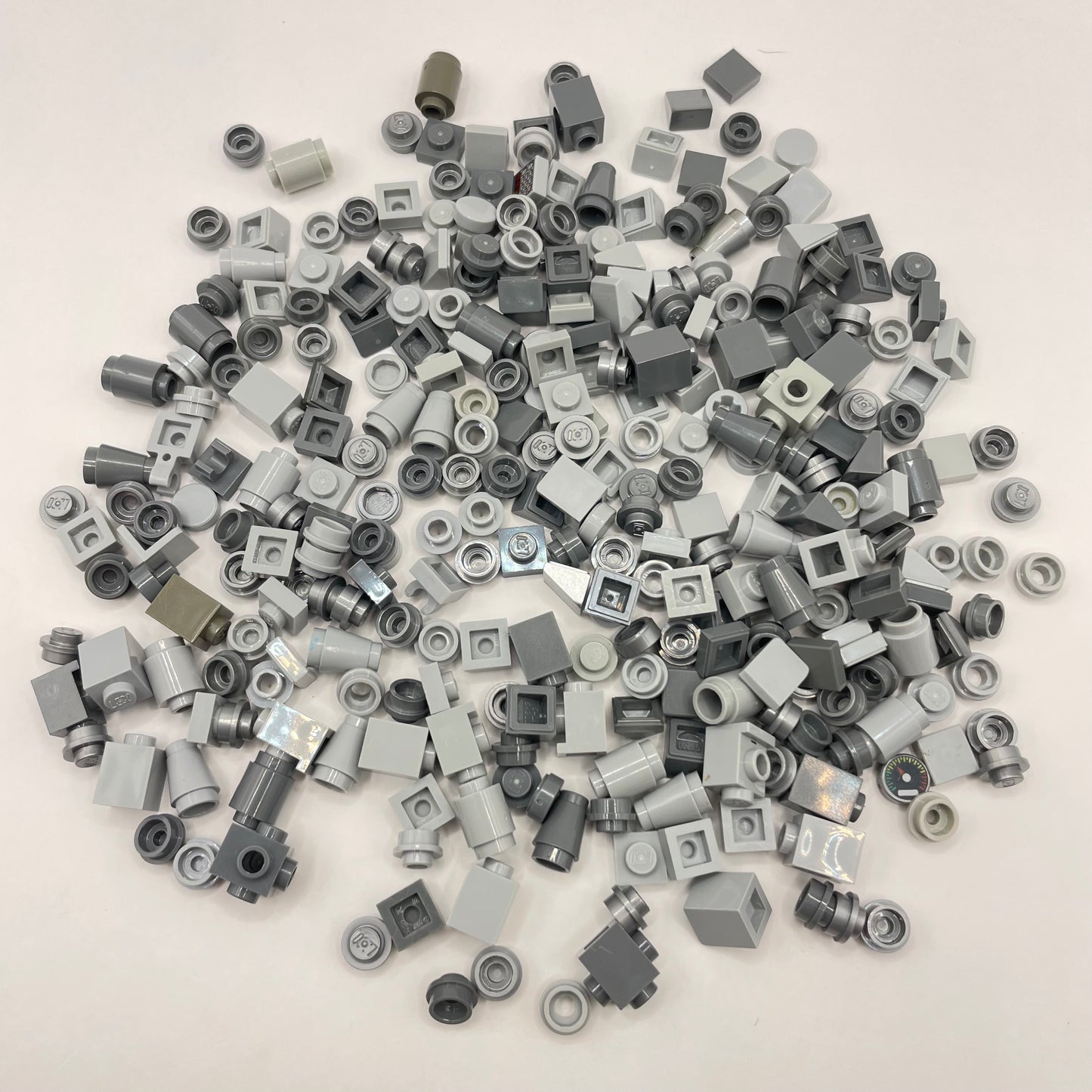 LEGO Greebling, 1x1, Grey, Approx. 50g