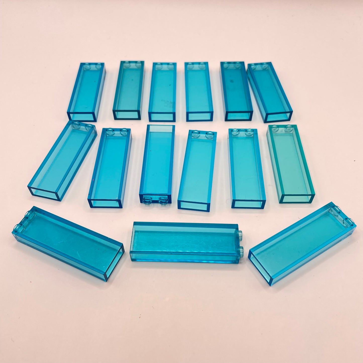 LEGO Tall Brick, Transparent Blue, Building, 15 Pieces