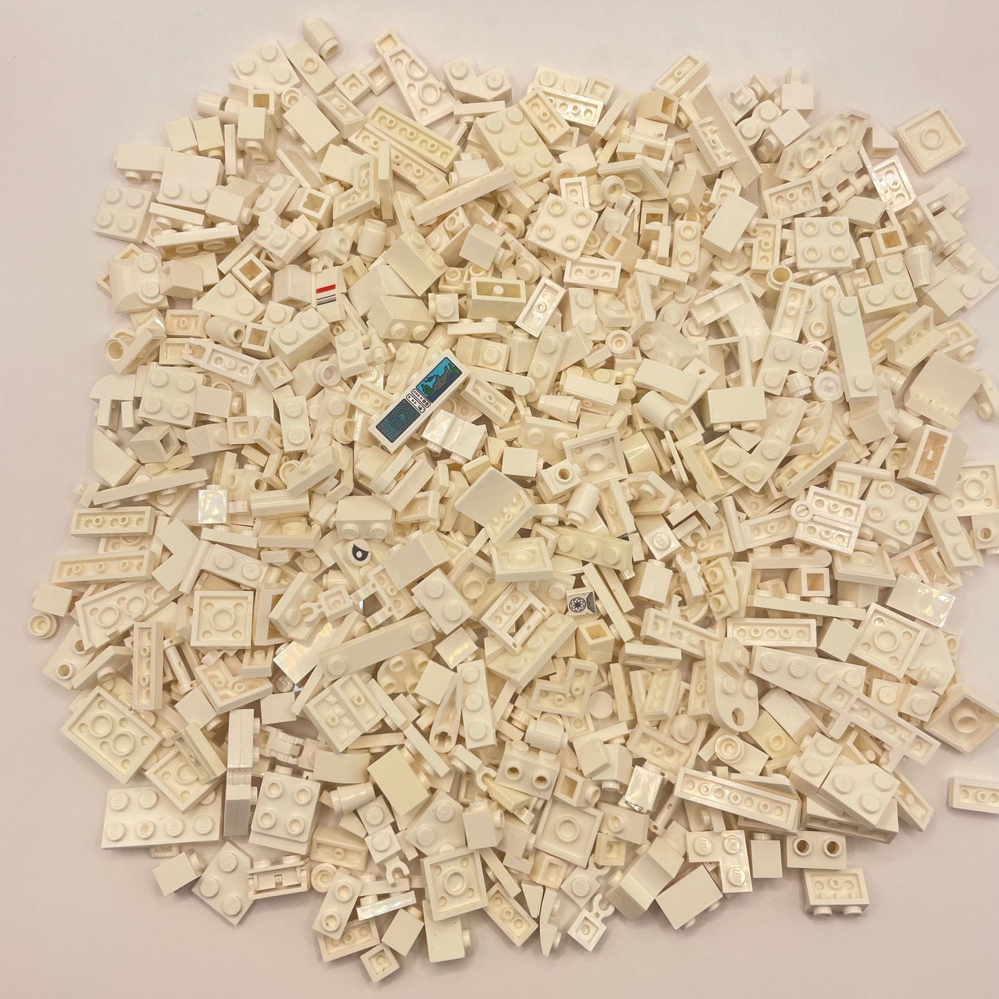 LEGO Small Mixed Pieces, White, Approx. 290g