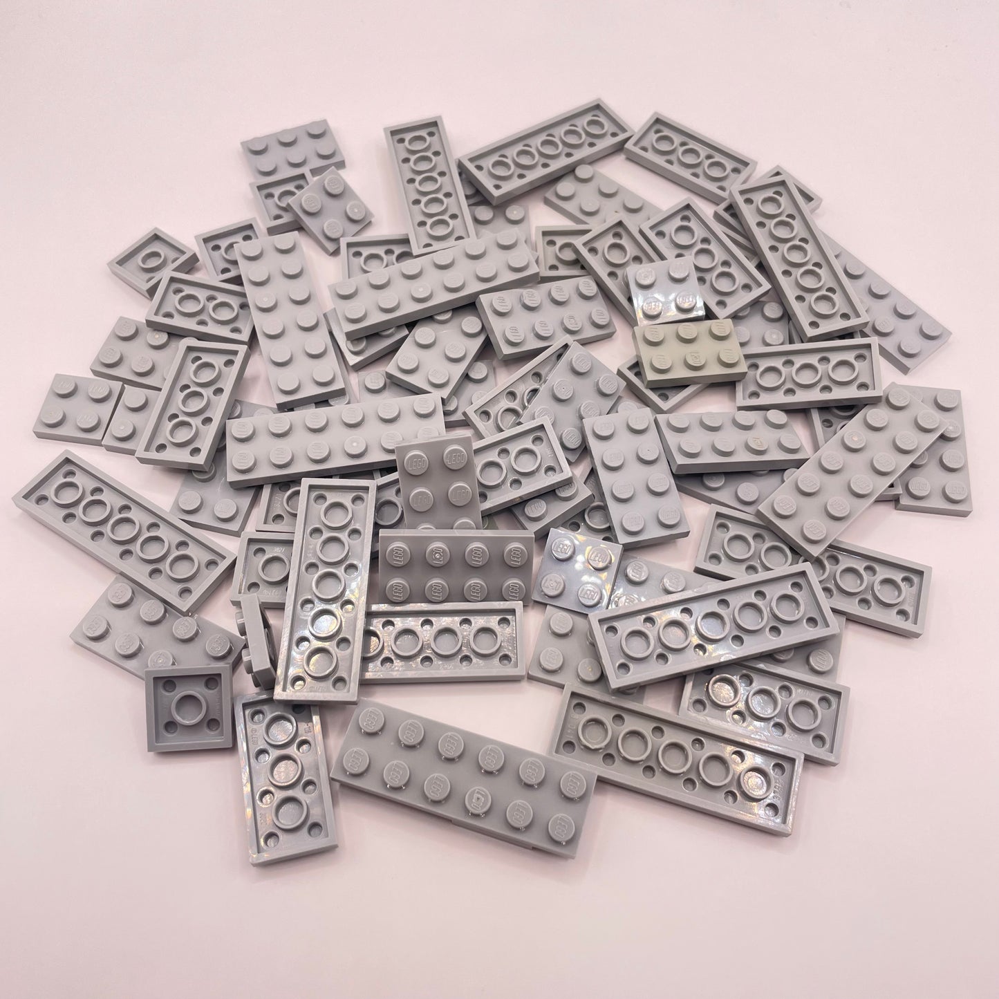 LEGO Plates, 2x Wide, Light Bluish Grey, Approx. 80g