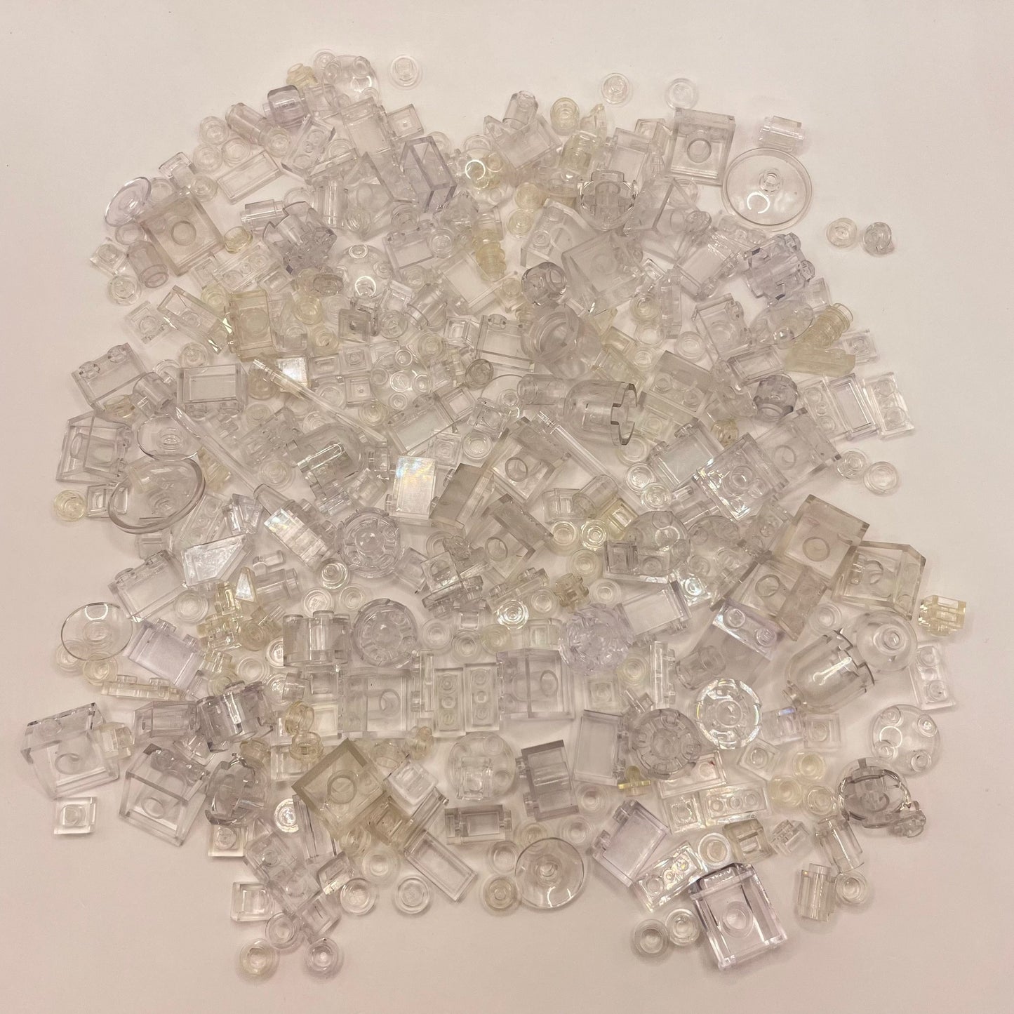 LEGO Mixed Trans Clear, Mixed Pieces, Approx. 130g