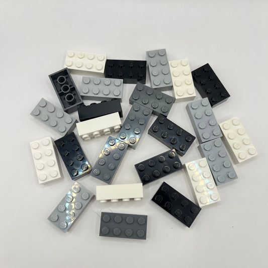 LEGO 2 x 4 Bricks, Monochrome, 25 Pieces