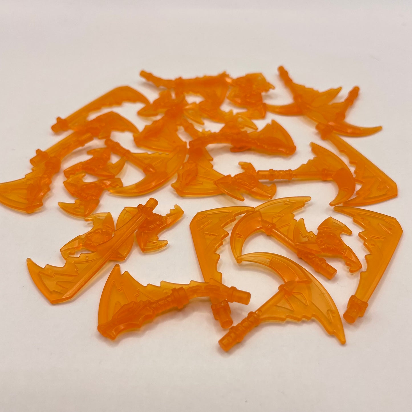 LEGO Trans-Orange Mixed Pieces, Weapons, Energy Effects (30 Pieces)