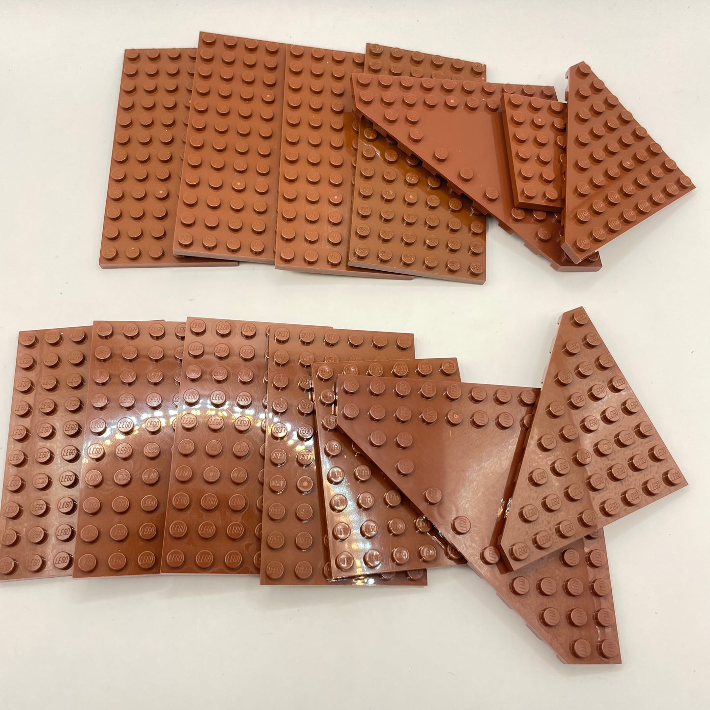 LEGO Plates, Reddish Brown, Approx. 110g