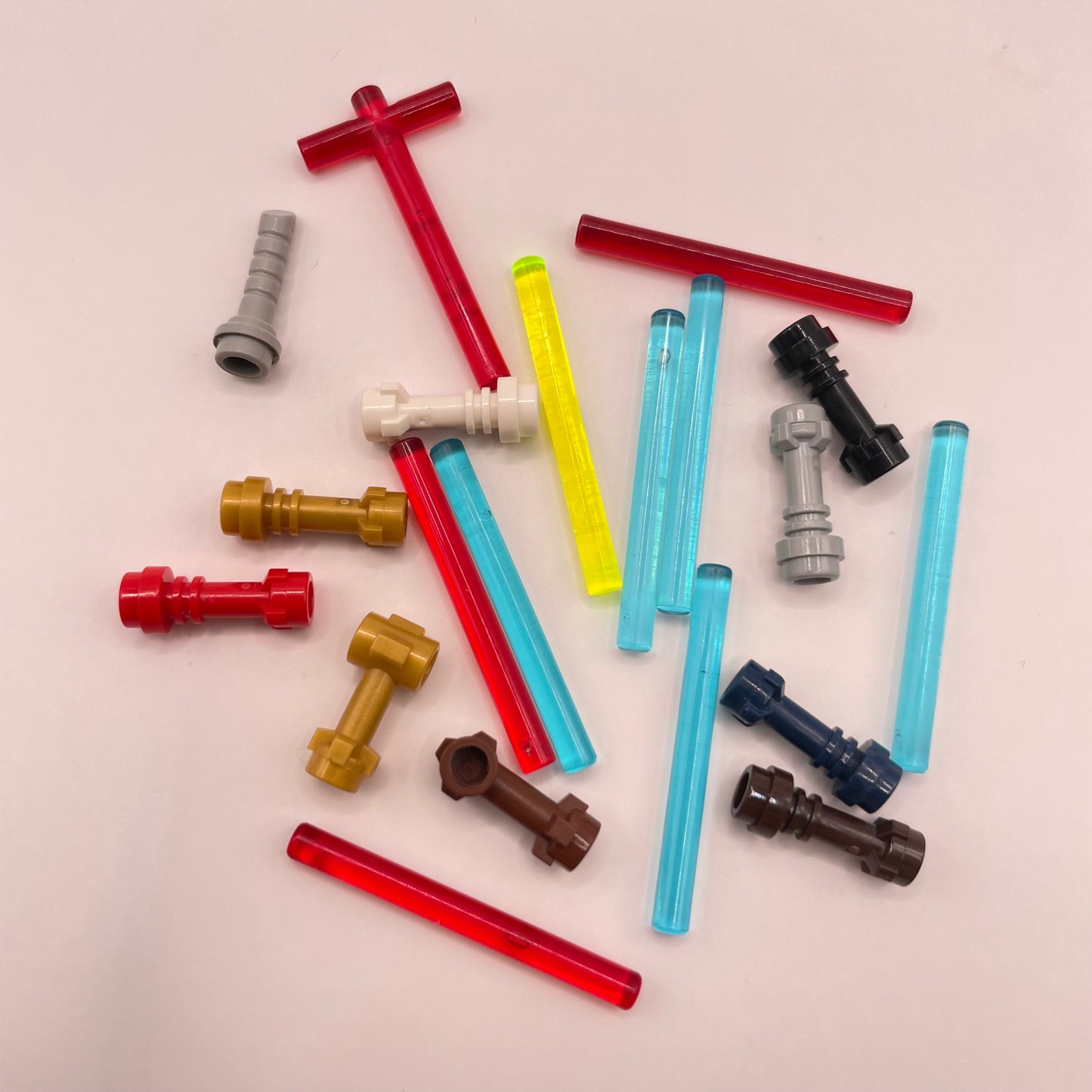 LEGO Lightsaber Hilts and Blades, Minifigure Accessories, Star Wars, 20 Pieces