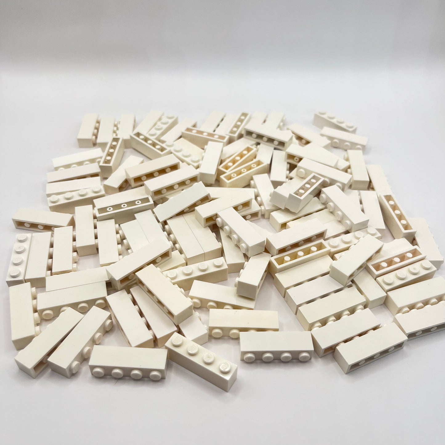 LEGO Bricks, 1x4, White, Approx. 175g