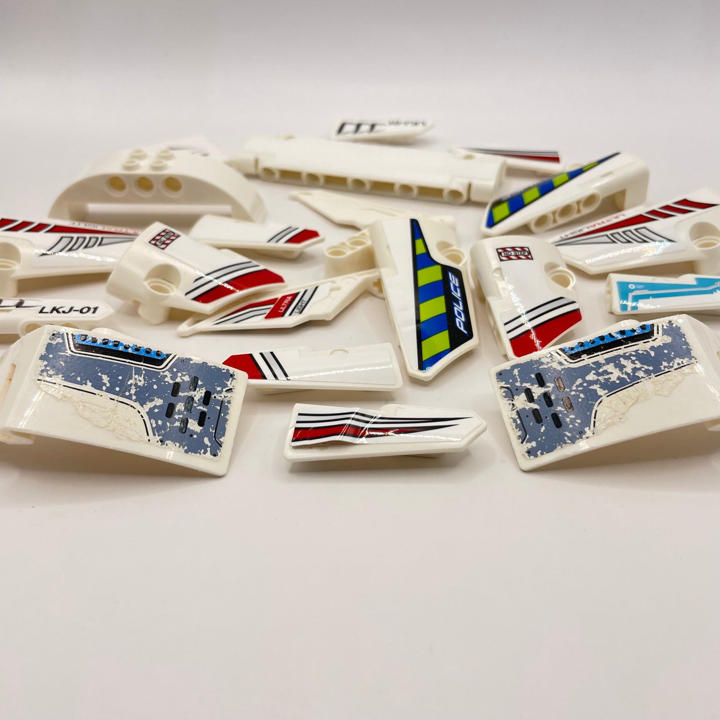 LEGO Technic Panels, White, Approx. 50g