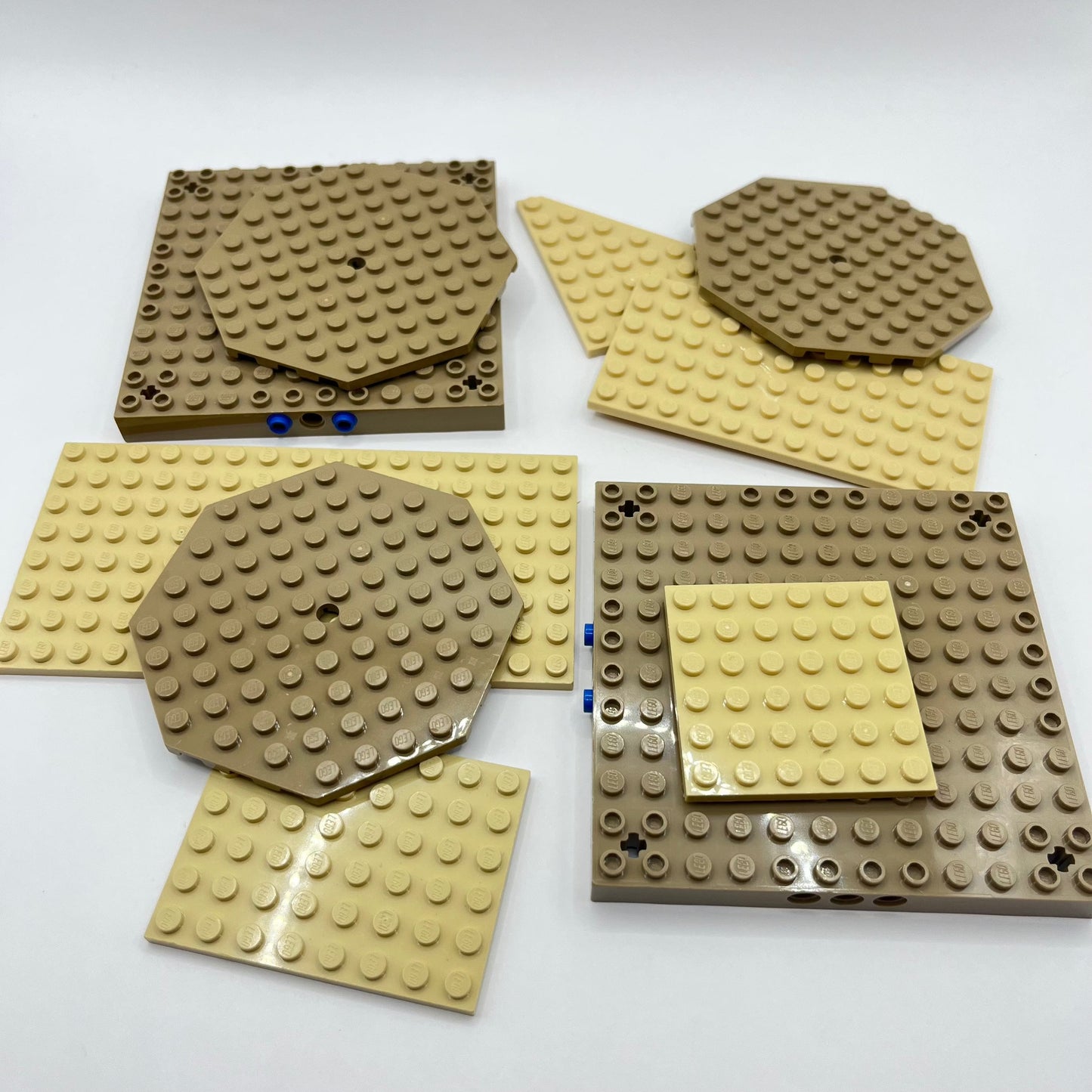 LEGO Mixed Tan, Large Bricks and Plates, Approx. 130g