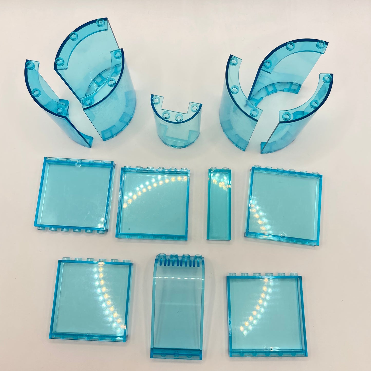 LEGO Panels, 6x Tall, Transparent Blue, Building, 14 Pieces