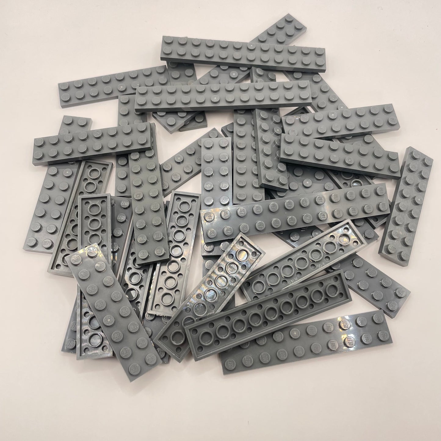 LEGO Plates, 2x Wide Long, Dark Bluish Grey, Approx.90g