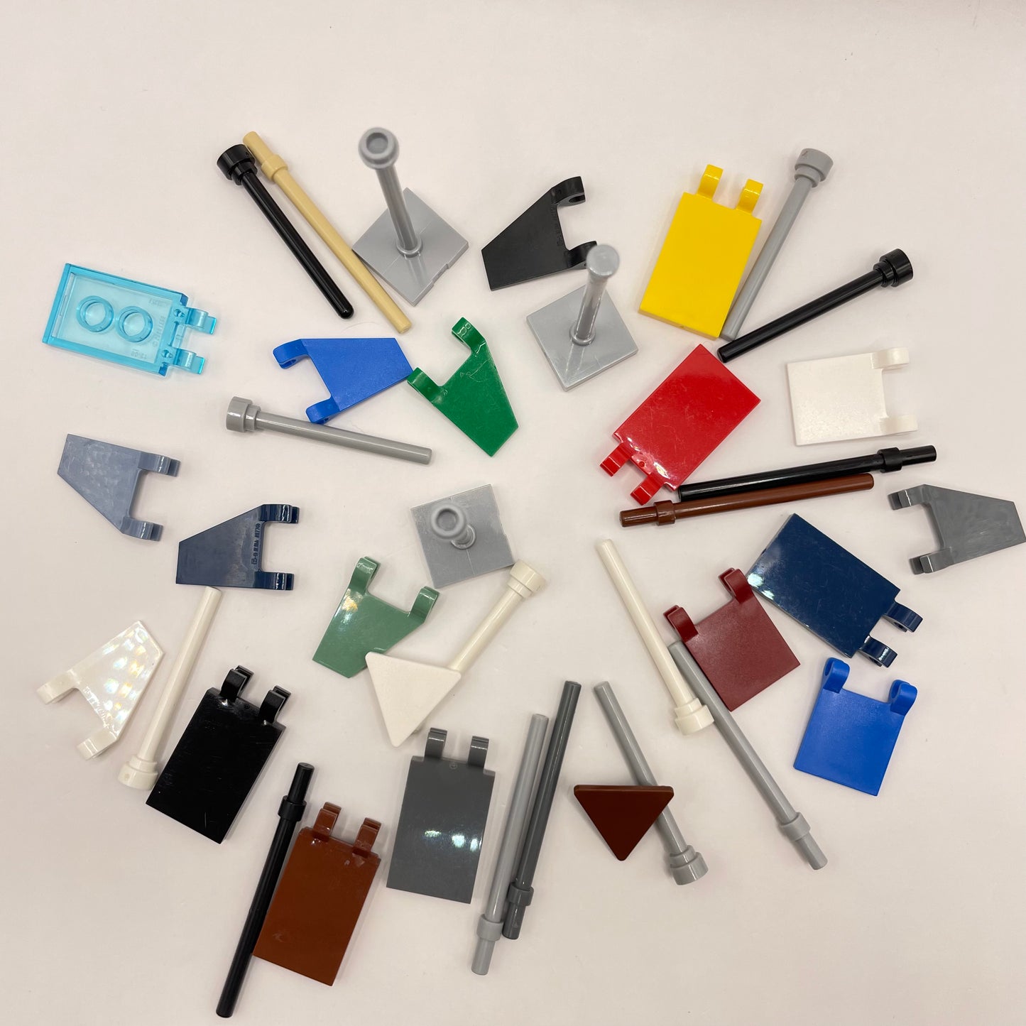 LEGO Mixed Flags / Poles, 40 Pieces
