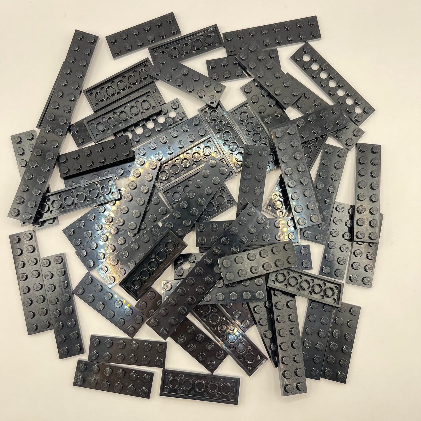 LEGO Black, 2x Medium and Long Plates, Approx. 120g