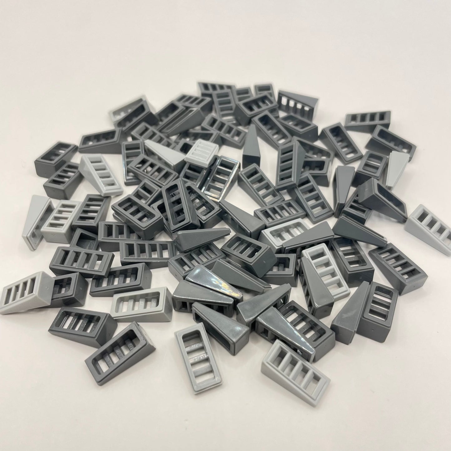 LEGO Sloped Grills, Mixed Bluish Grey, Approx. 27g