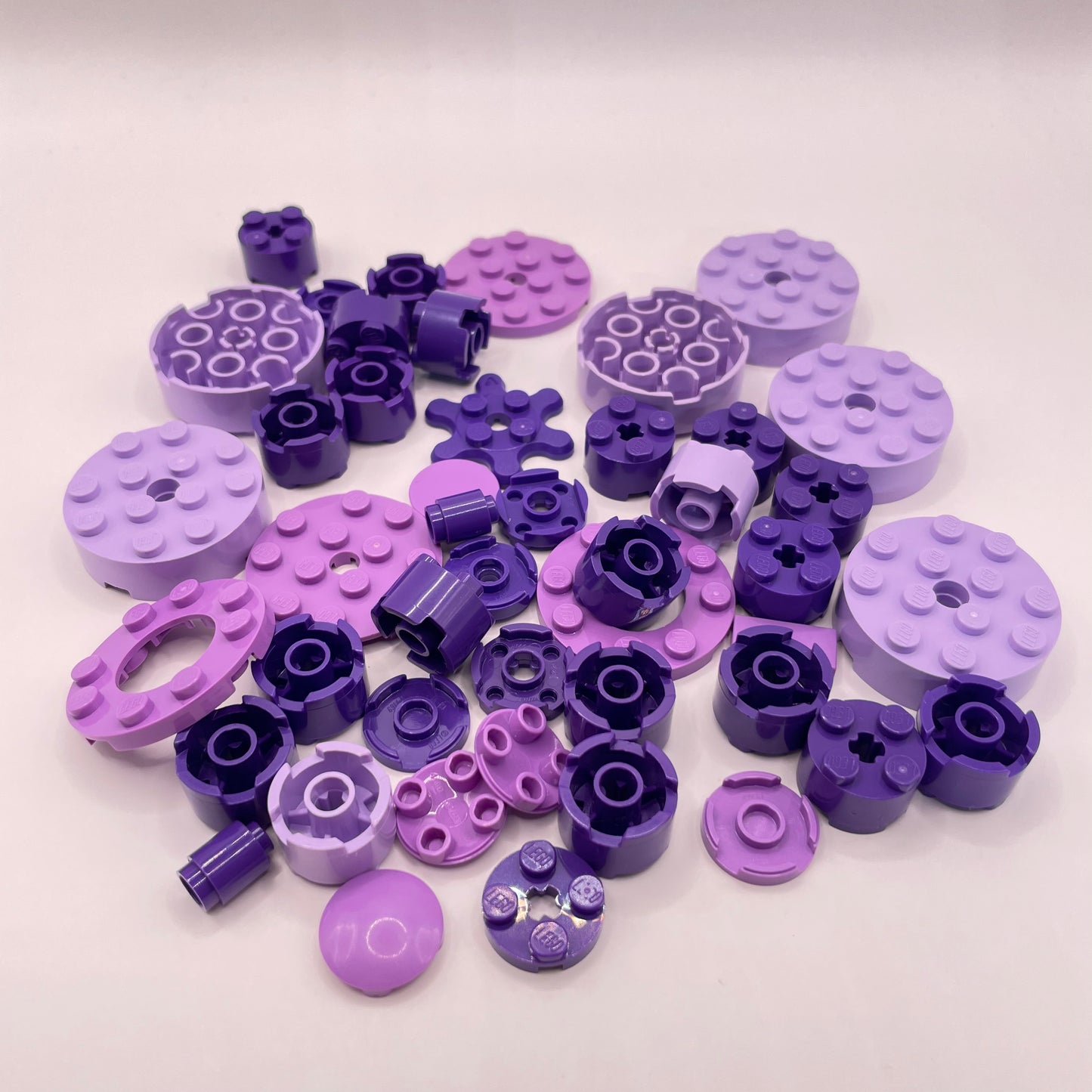 LEGO Round Pieces, Mixed Purple, Approx. 50g