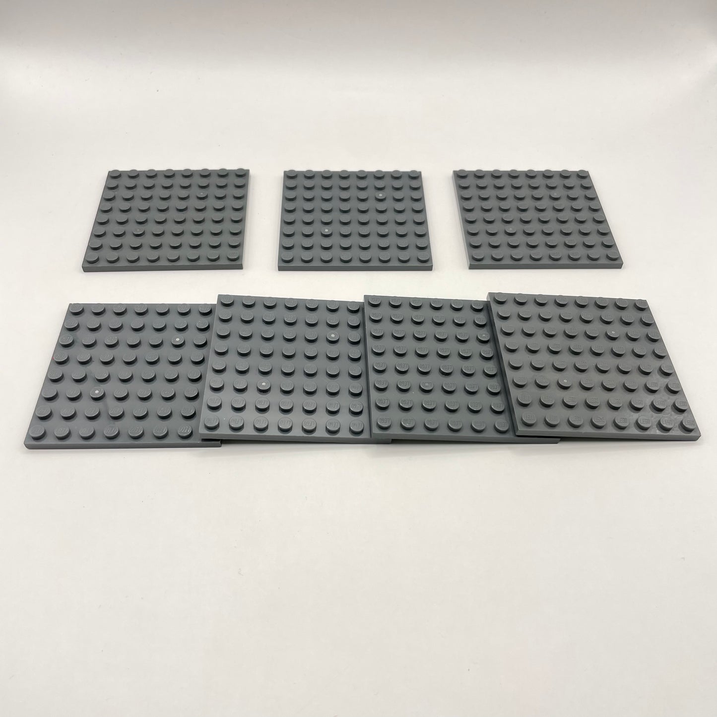 LEGO Plates 8x8, Dark Bluish Grey, 7 Pieces