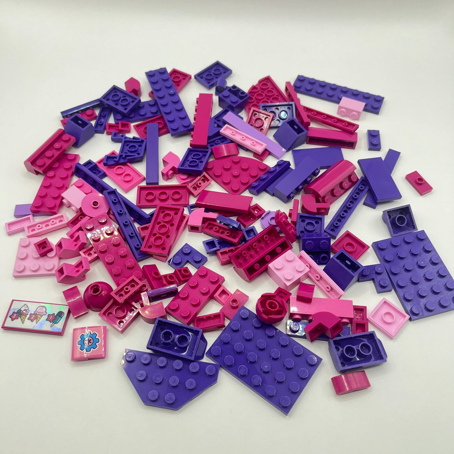 LEGO Mixed Pieces, Pink and Purple, Approx. 100g