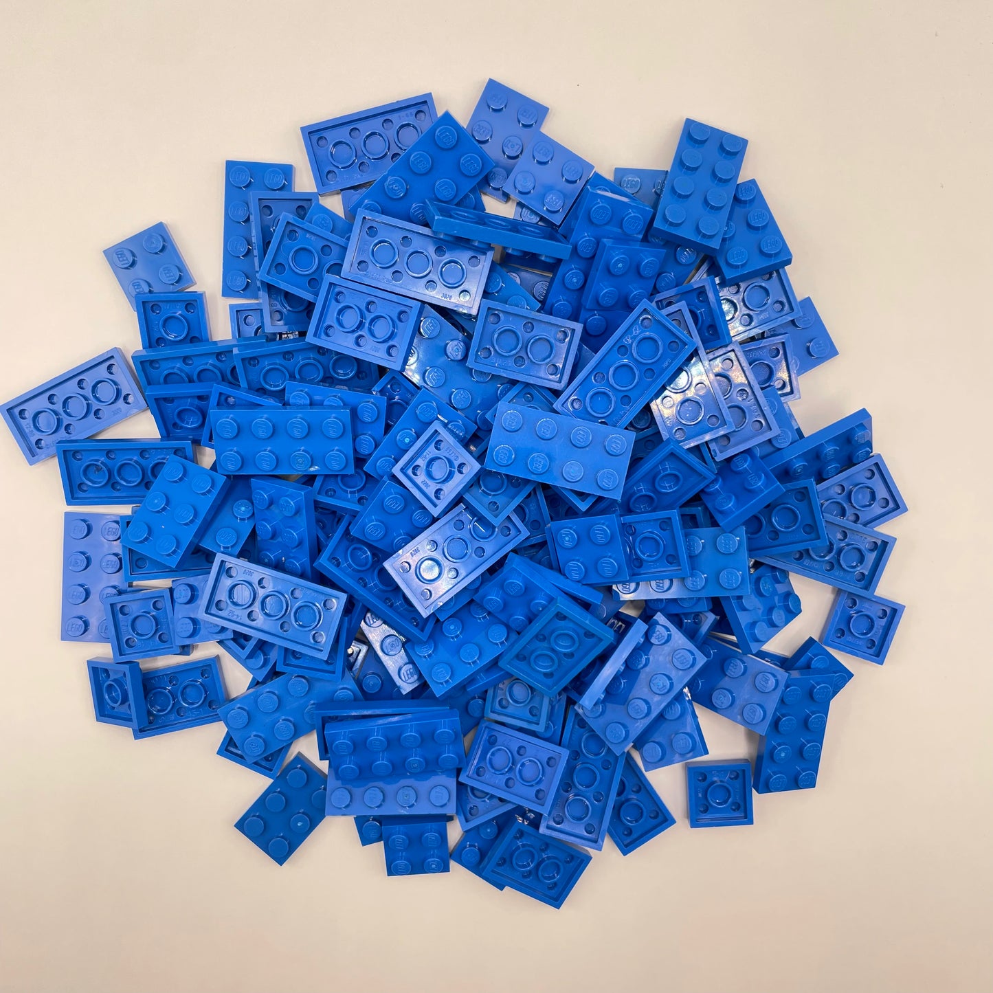 LEGO Plates, 2x Wide Short, Blue, Approx. 130g