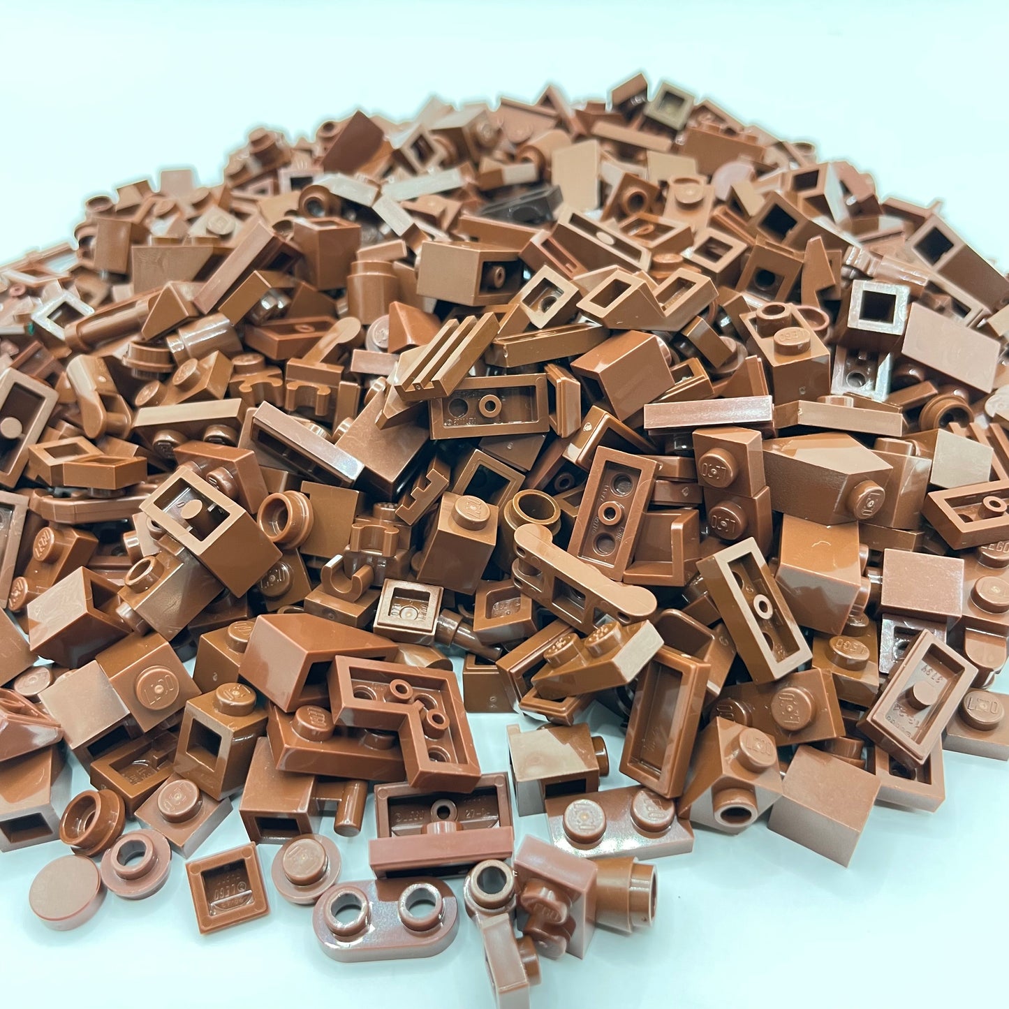 LEGO Mixed Greebling, Reddish Brown, Approx. 200g